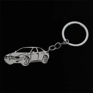 Personality Hollow Car Pendant Key Chain Stainless Steel Jewelry