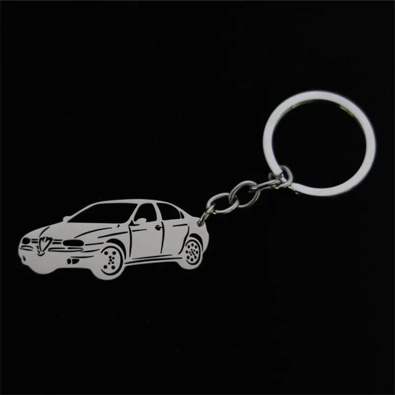 Personality Hollow Car Pendant Key Chain Stainless Steel Jewelry