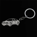 Personality Hollow Car Pendant Key Chain Stainless Steel Jewelry