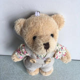 2 Cloth Bear/Rabbit Dolls Keychain Gift Plush Material for Girl