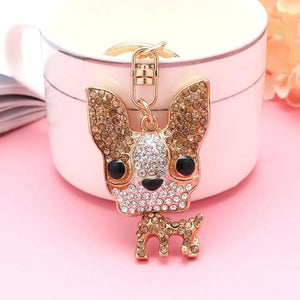 Puppy Metal Key Chain Cartoon Car Accessory Pendant