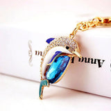 Crystal Gem Dolphin Key Ring Women's Bag Accessories Metal Pendant