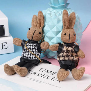 Rabbit Plush Bag Pendant Keychain Girl Gift Jewelry