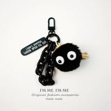 Anime Spirited Away Totora Hand Susuwatari Fur Ball Keychain for Women