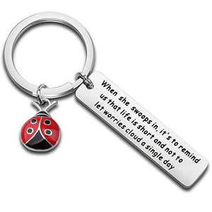 Good Luck Ladybug Keychain Bracelet Ladybug Lover Gift