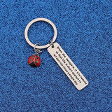 Good Luck Ladybug Keychain Bracelet Ladybug Lover Gift