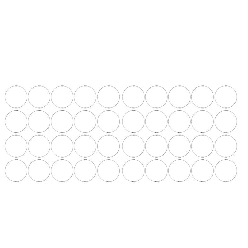 Stainless Steel Keychain Cable Key Ring Holder, 20 Pack