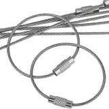 Stainless Steel Keychain Cable Key Ring Holder, 20 Pack