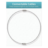 Stainless Steel Keychain Cable Key Ring Holder, 20 Pack