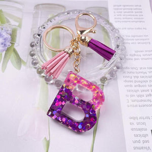 Crystal Drop Glue Keychain Tassel Pendant Resin Keychain