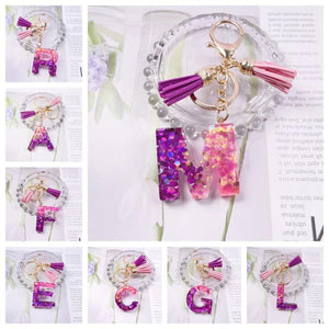 Crystal Drop Glue Keychain Tassel Pendant Resin Keychain