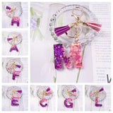 Crystal Drop Glue Keychain Tassel Pendant Resin Keychain