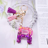 Crystal Drop Glue Keychain Tassel Pendant Resin Keychain