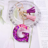 Crystal Drop Glue Keychain Tassel Pendant Resin Keychain