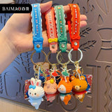 Animal Keychain Cartoon Fox Rabbit Lace Keyring Couple Bag Car Key Chain