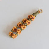 Hand-woven Daisy Flower Keychain for Women Girls