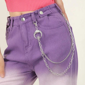 Vintage Moon Pendant Pants Chain Harajuku Goth Accessories