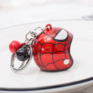 Stainless Steel Helmet Keychain Car Key Pendant Men Women Bell Mini Gift