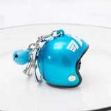 Stainless Steel Helmet Keychain Car Key Pendant Men Women Bell Mini Gift
