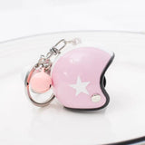 Stainless Steel Helmet Keychain Car Key Pendant Men Women Bell Mini Gift