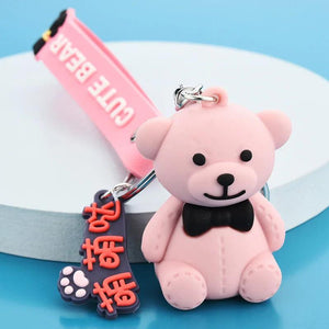 Bow Tie Bear Keychain and Bag Ornament