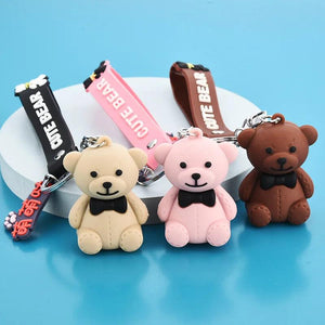 Bow Tie Bear Keychain and Bag Ornament