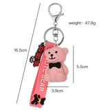 Bow Tie Bear Keychain and Bag Ornament