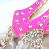 High-Heel Charm Rhinestone Purse Bag Key Chain