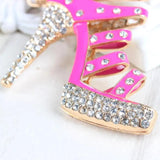 High-Heel Charm Rhinestone Purse Bag Key Chain