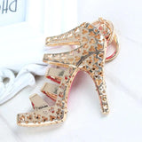High-Heel Charm Rhinestone Purse Bag Key Chain