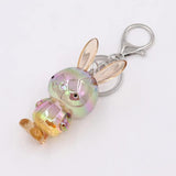 Rabbit Cartoon Keychain Acrylic Key Chain Couple Bag Pendant Car Key Ring