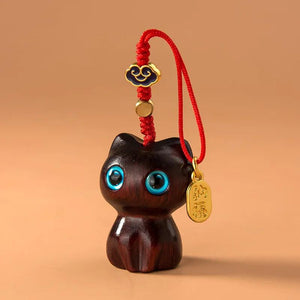 Sandalwood Cat Keychain Anime Phone Chain
