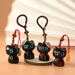 Sandalwood Cat Keychain Anime Phone Chain