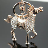 Enamel Rhinestone Horse Keychain for Car Handbag
