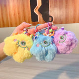 Plush Monster Cartoon Keychain Couple Bag Key Chain
