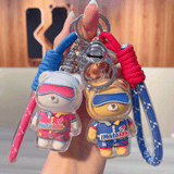 Ski Bear Acrylic Keychain Doll Bag Pendant Car Jewelry Keyring