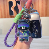 Ski Bear Acrylic Keychain Doll Bag Pendant Car Jewelry Keyring