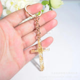 Latin Cross Keyrings Resin Keychains Ornaments Hot Selling Accessories