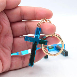 Latin Cross Keyrings Resin Keychains Ornaments Hot Selling Accessories