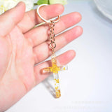 Latin Cross Keyrings Resin Keychains Ornaments Hot Selling Accessories