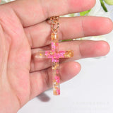 Latin Cross Keyrings Resin Keychains Ornaments Hot Selling Accessories