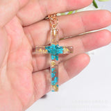 Latin Cross Keyrings Resin Keychains Ornaments Hot Selling Accessories