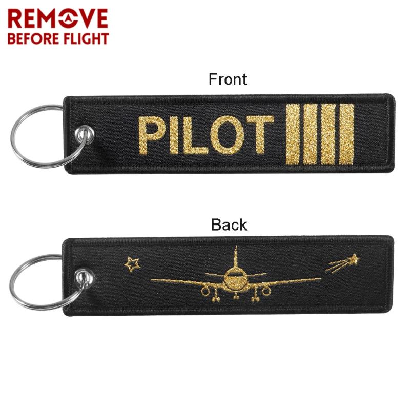 Pilot Keychains Aviation Key Tag Label Keyrings