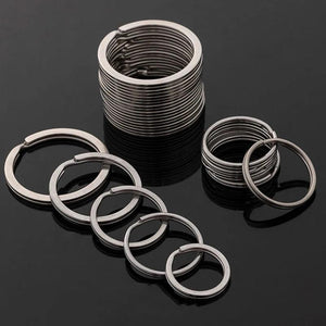 20pcs Stainless Steel Key Ring 20/25/30mm Round Split Ring for DIY Keychain