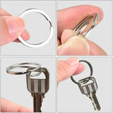 20pcs Stainless Steel Key Ring 20/25/30mm Round Split Ring for DIY Keychain