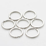 20pcs Stainless Steel Key Ring 20/25/30mm Round Split Ring for DIY Keychain