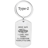 Trucker Key Chain, Drive Safe Daddy, Gift For Dad