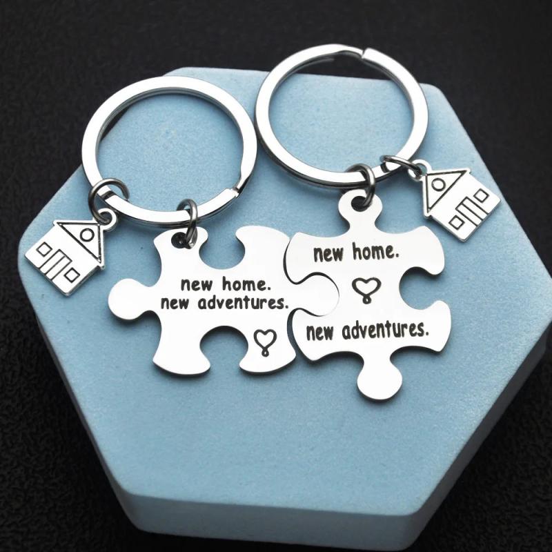 Customizable Stainless Steel Puzzle Keychain