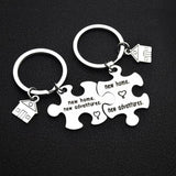 Customizable Stainless Steel Puzzle Keychain