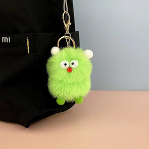 Ugly Hair Ball Keychain Little Monster Plush Doll Bag Pendant
